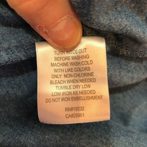 Alfred Dunner Small Blue Flower Embroidered Quarter Zip Sweatshirt Shirt Size S - Picture 10 of 10